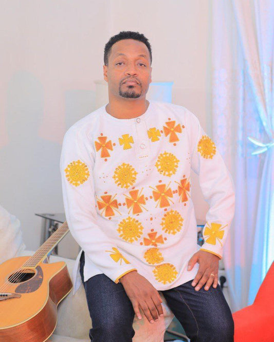 Men’s Habesha Outfit Authentic Ethiopian Cultural Clothing Eritrean Traditional Wear