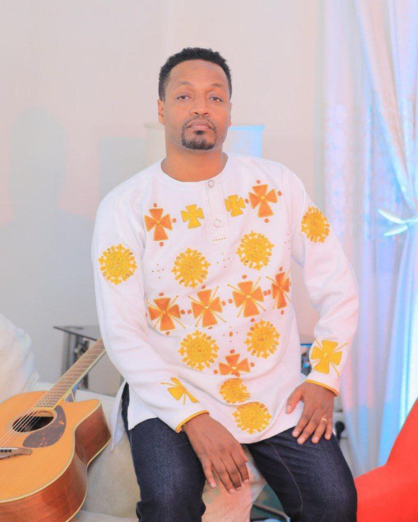 Men’s Habesha Outfit Authentic Ethiopian Cultural Clothing Eritrean Traditional Wear