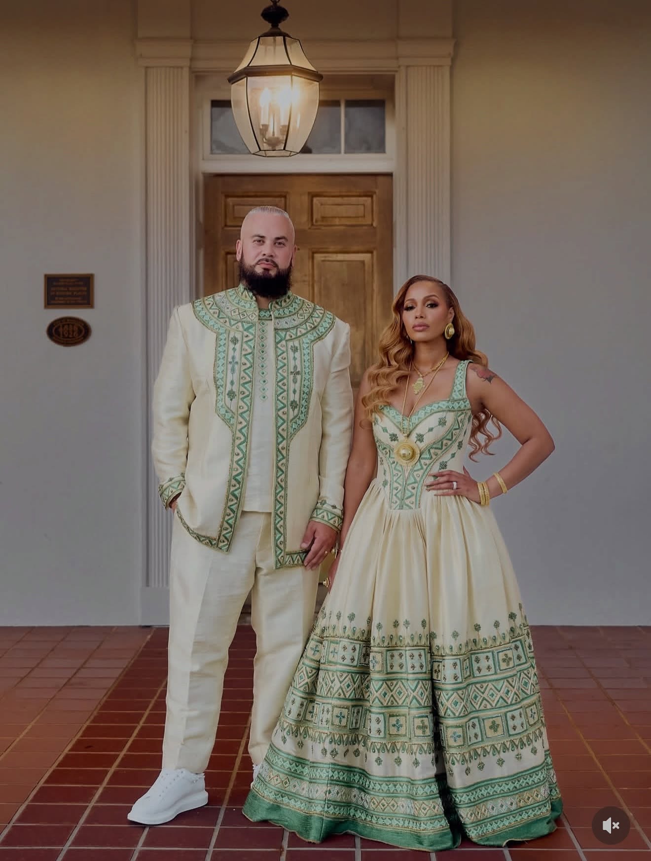 Ethiopian Couple Clothing Elegant Matching Habesha Kemis & Men’s Outfit