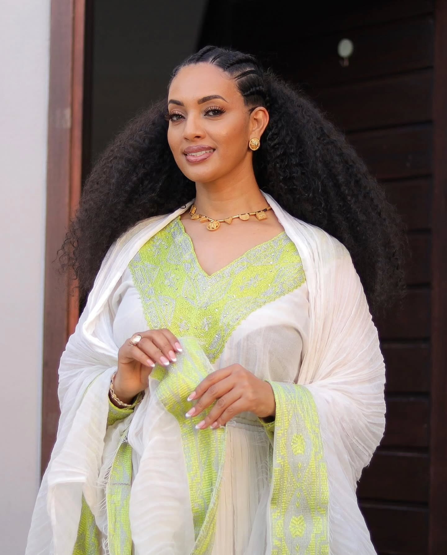 Luxurious Habesha Dress Traditional Ethiopian Clothing Vibrant Woven Detail Habesha Kemis 252