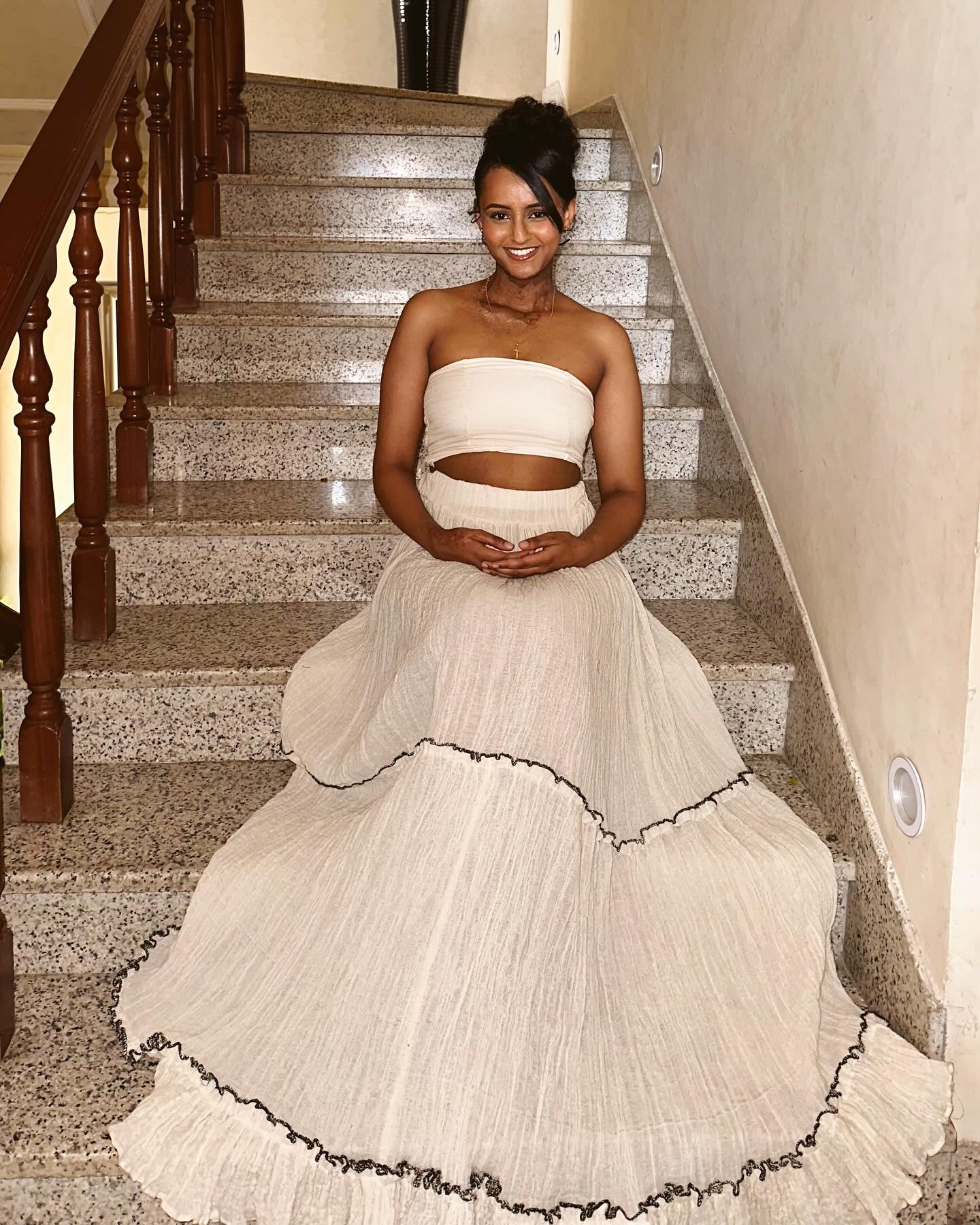 Strapless Ethiopian Clothing for Special Events Beautiful Habesha Dress Handwoven Habesha Kemis 256