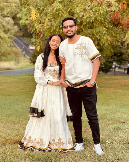 Habesha Kemis for Couples Stylish Habesha Dress & Traditional Ethiopian Clothing Set