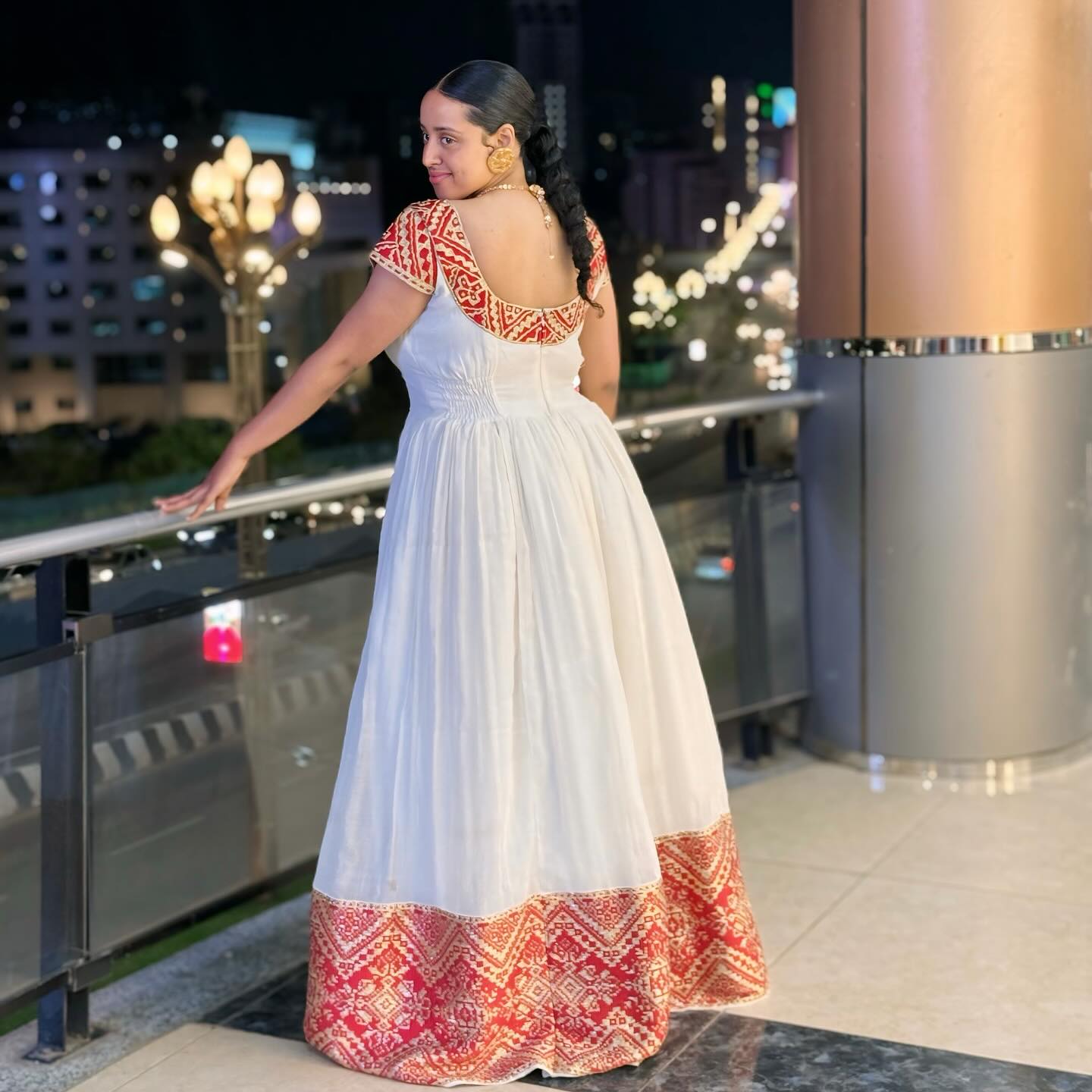 Radiant Habesha Dress Red–Gold Woven Habesha Kemis Ethiopian Clothing 287