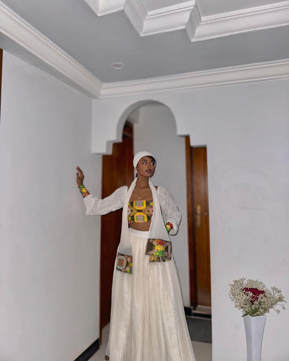 Authentic Ethiopian Traditional Dress  Handcrafted Habesha Kemis for Women