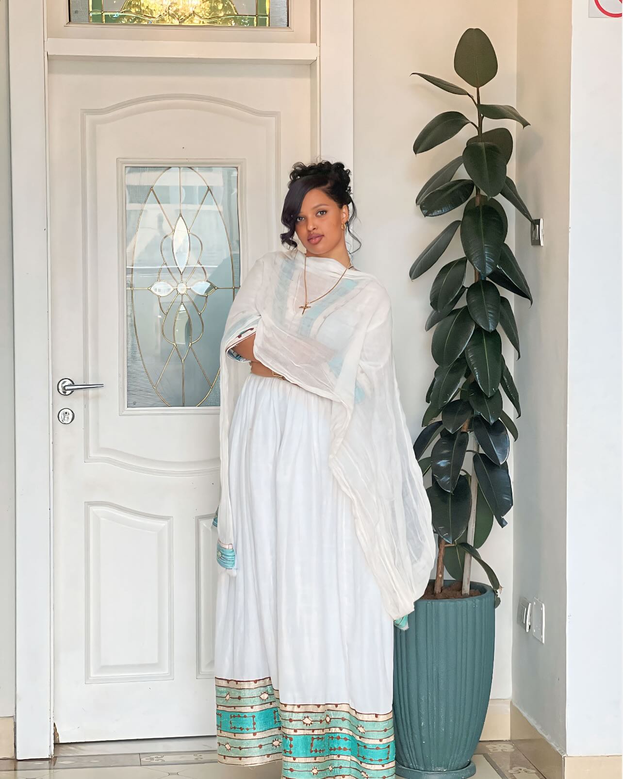 Luxurious Habesha Dress Timeless Ethiopian Traditional Clothing Graceful Habesha Kemis For Events  314