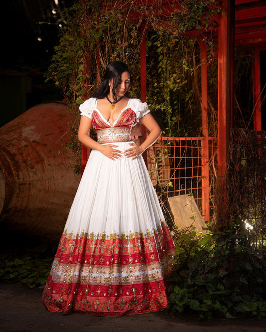 Habesha kemis serene weave graceful habesha dress inspired by Ethiopian clothing tradition