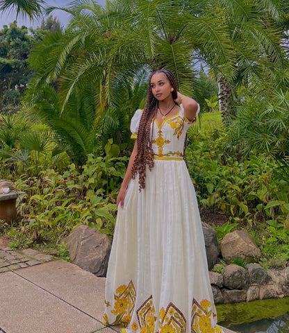 Habesha kemis soft harmony elegant habesha dress shaped by Ethiopian clothing heritage