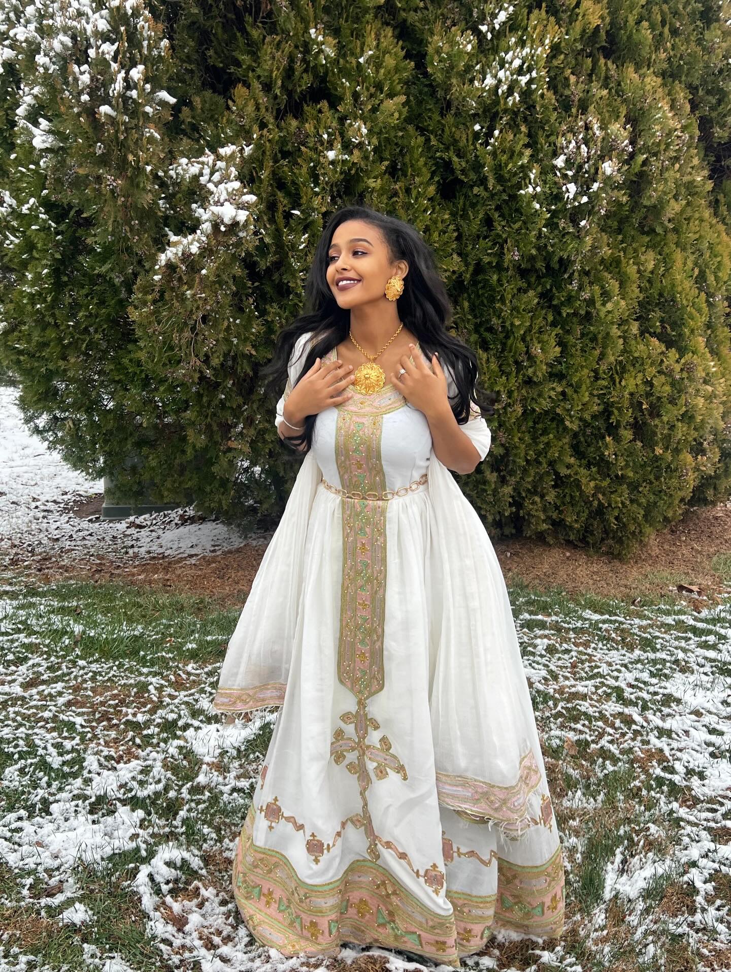 Elegant Habesha Kemis A Modern Touch to Traditional Ethiopian Dress