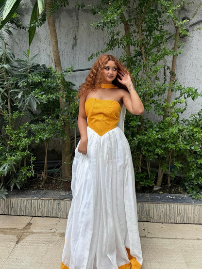Strapless Habesha Dress Classic Habesha Kemis A Refined Touch of Ethiopian Dress 345