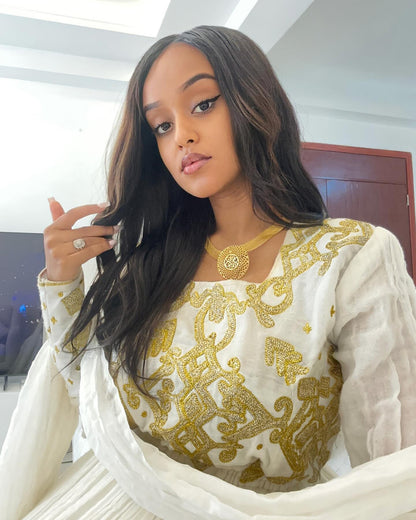 Ethiopian Wedding Dress Handwoven Habesha Dress Habesha Kemis For Wedding 355