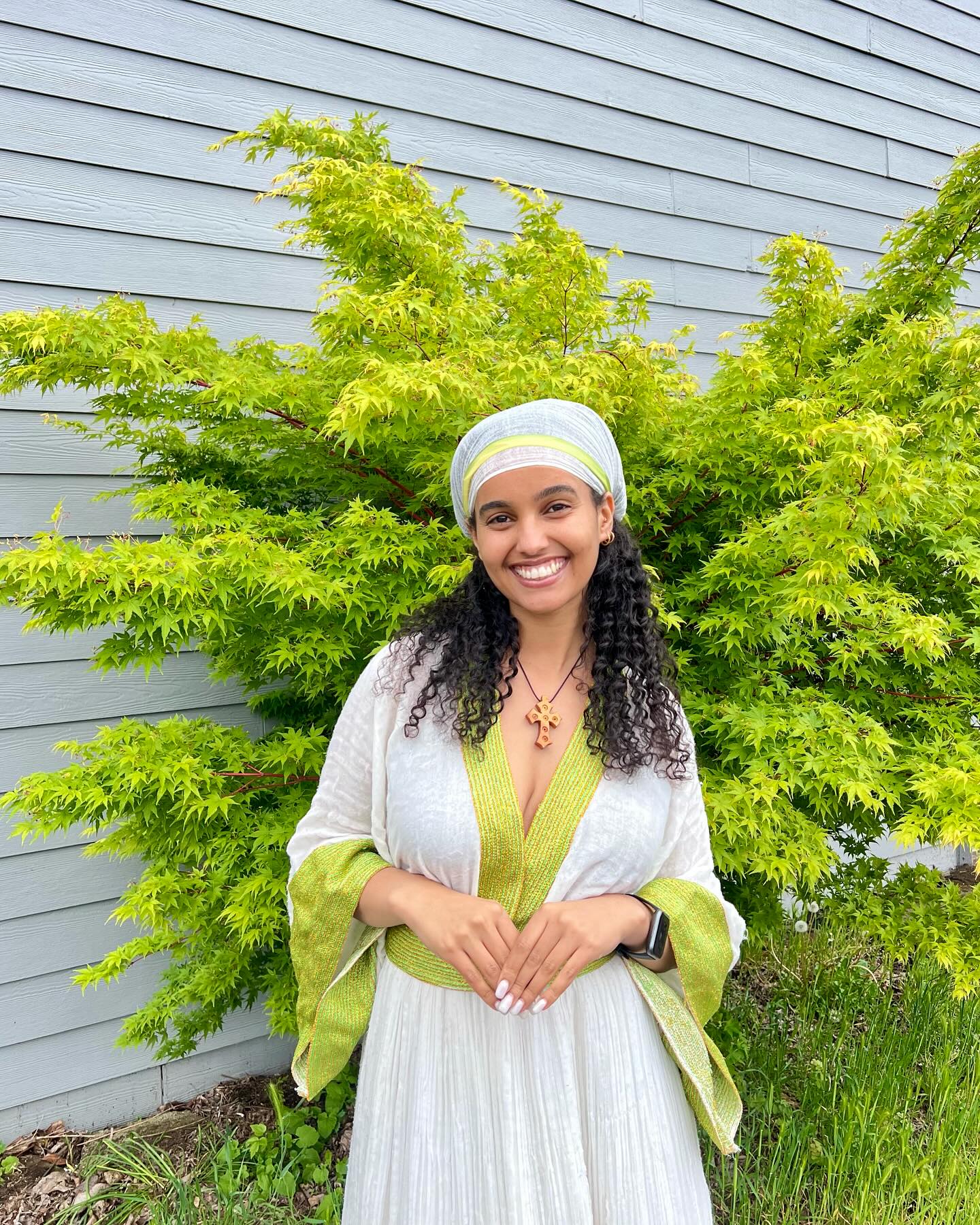 V-Neckline Habesha Dress Ethiopian Traditional Dress Graceful Habesha Kemis 372