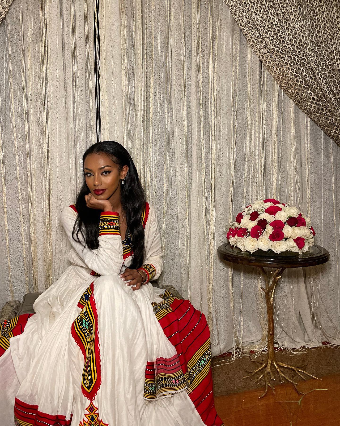 Handwoven Ethiopian Clothing Graceful Habesha Dress Multicolor Habesha Kemis 393