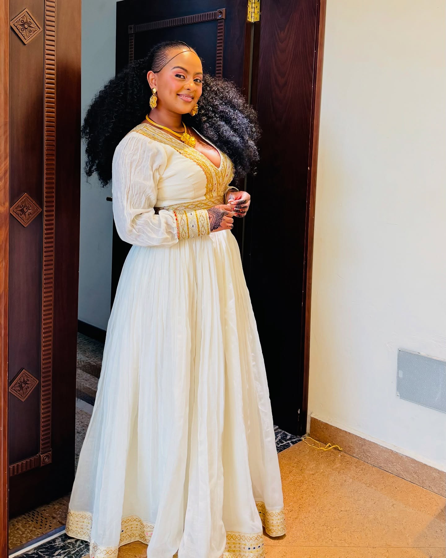 Habesha Dress Gold Woven Habesha Kemis Ethiopian Elegance