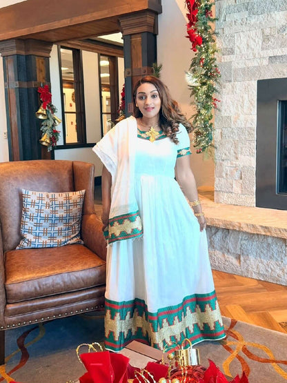 White Habesha Dress Charming Eritrea And Habesha Kemis Beautiful Ethiopian Clothing 404