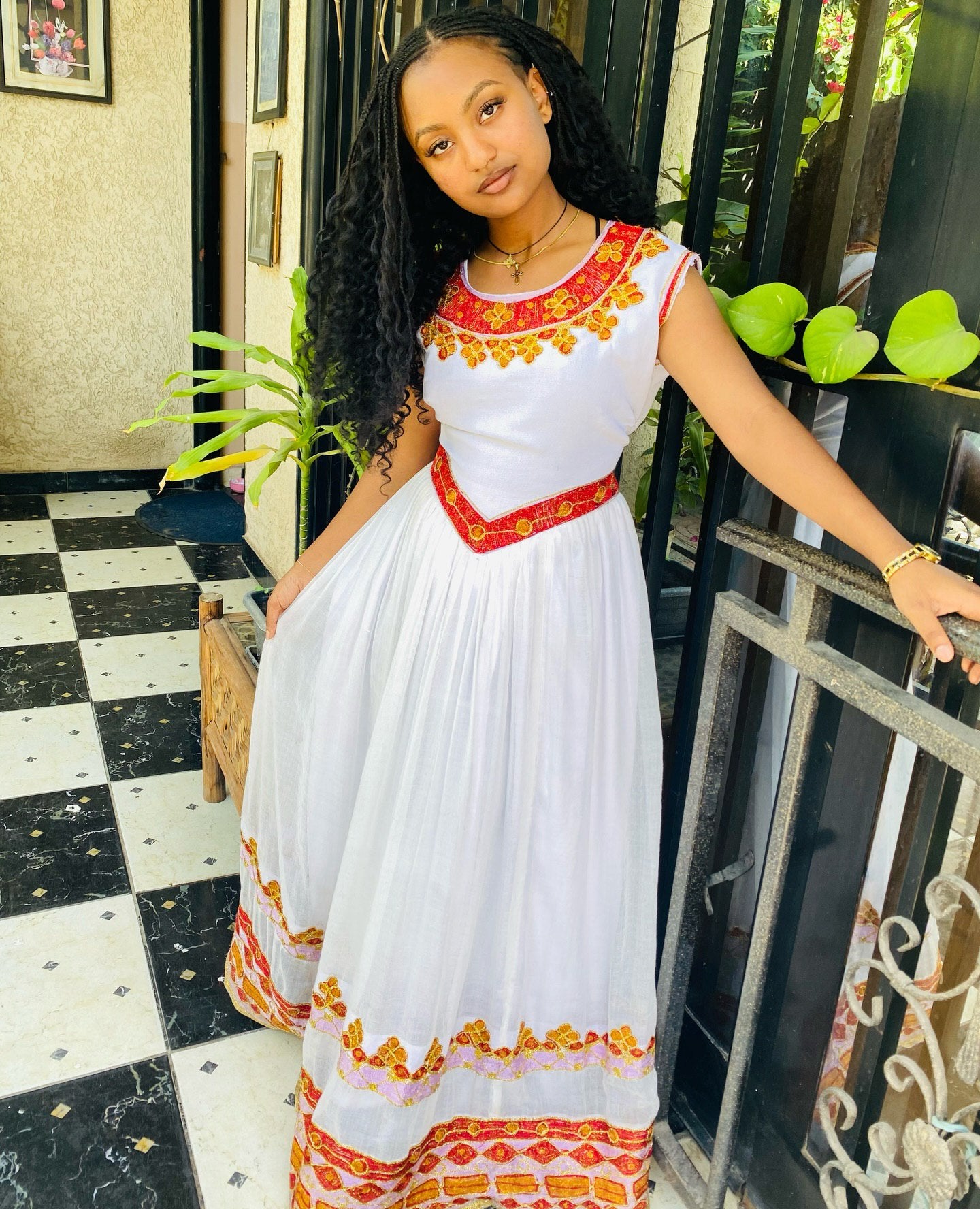 Elegant Habesha Kemis Inspired Habesha Dress with Rich Embroidery A Timeless Traditional Ethiopian Dress for Cultural Celebrations