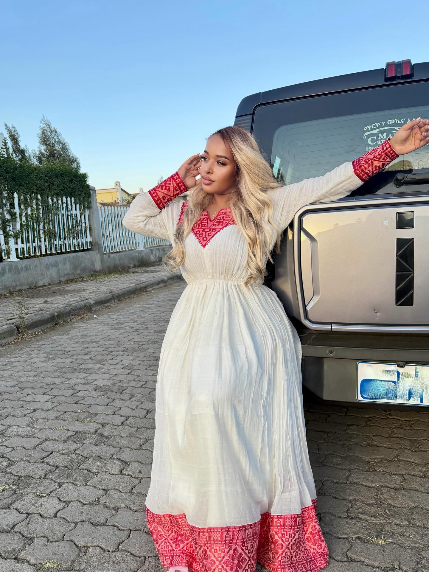 AUTHENTIC HABESHA DRESS IN TRADITIONAL ETHIOPIAN STYLE