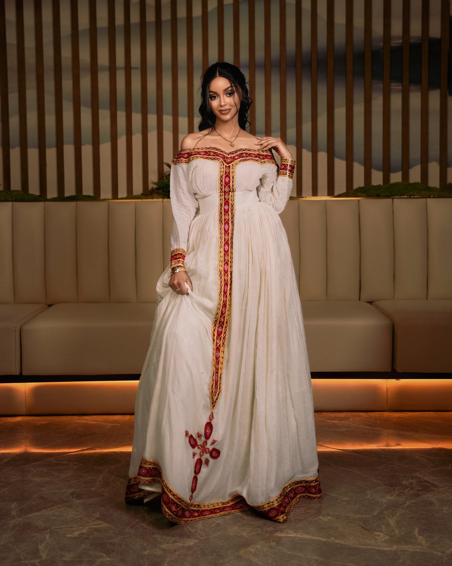 Habesha Kemis Habesha Dress Ethiopian Clothing Off Shoulder Design
