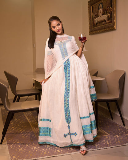 Short Sleeve Habesha Kemis Habesha Dress Ethiopian Clothing