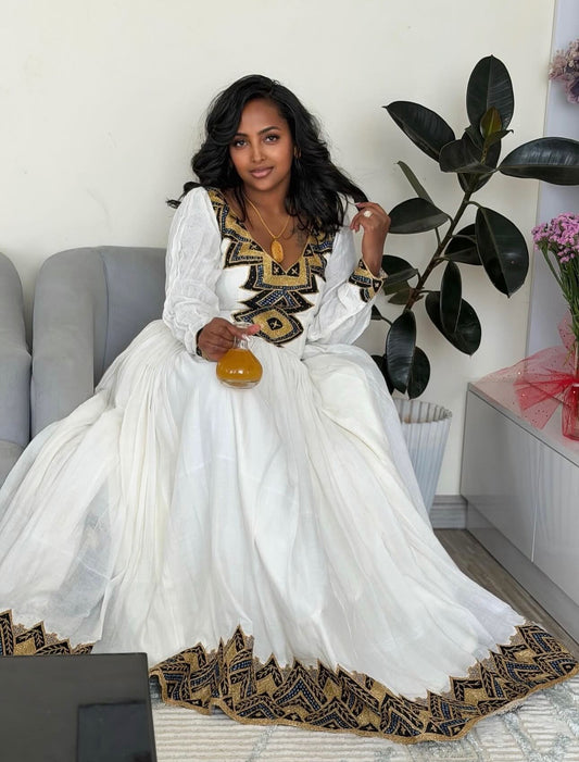 Habesha Kemis & Habesha Dress Ethiopian Clothing with Elegant Embroidery