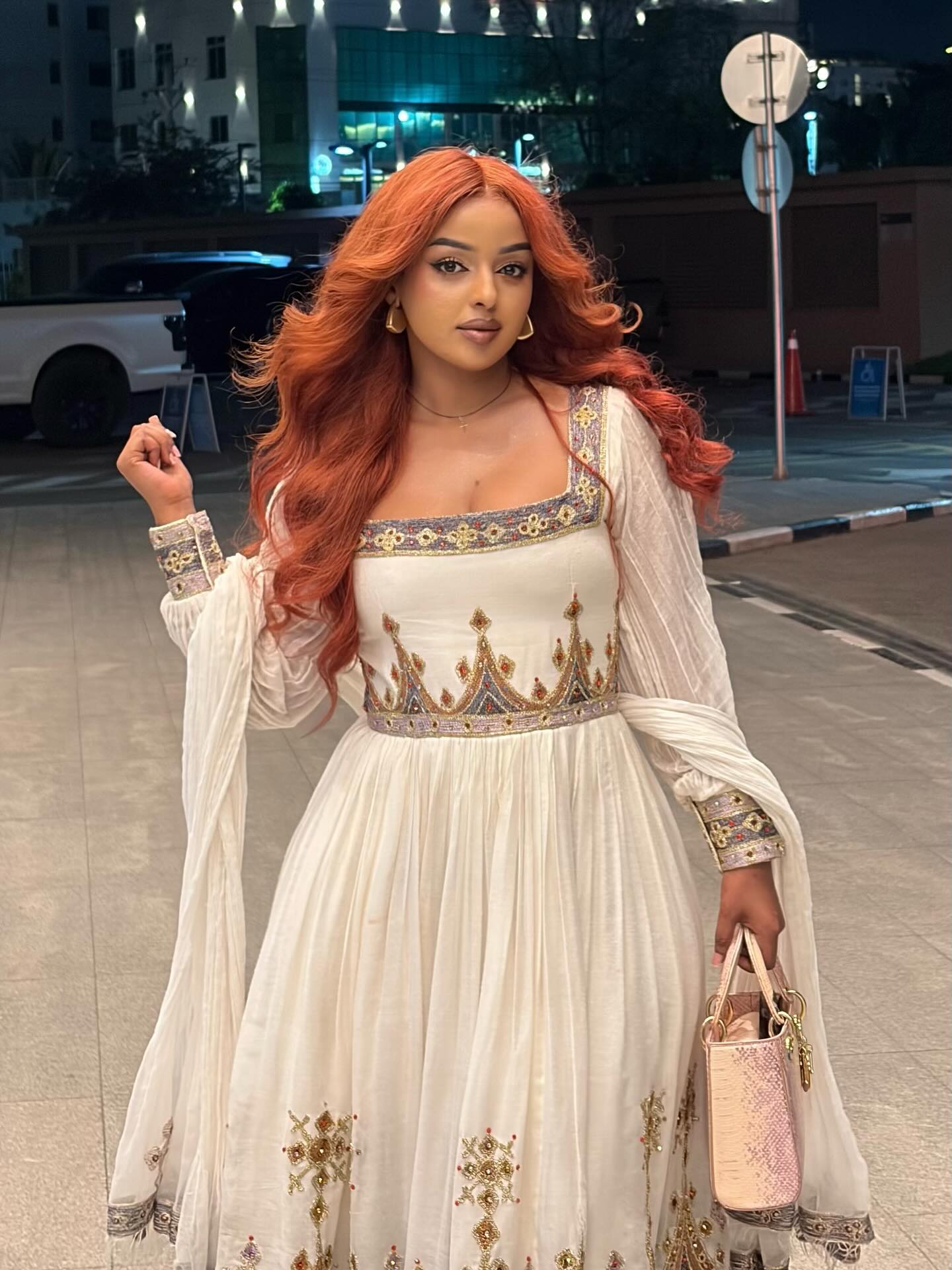 Luxurious Habesha Kemis Long Sleeve Habesha Dress For Wedding Graceful Ethiopian Wedding Dress 483