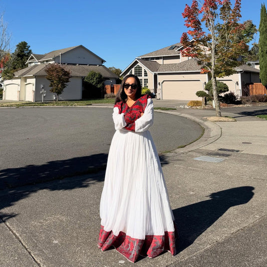 Graceful Habesha Kemis Traditional Ethiopian Style