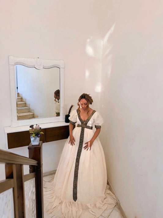 Elegant Habesha Kemis Traditional Ethiopian Dress