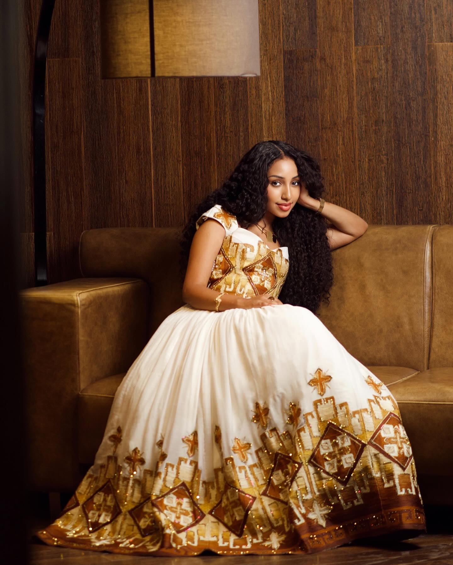 Graceful Habesha Kemis Ethiopian Wedding Dress