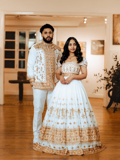 Habesha Couple Outfit Ethiopian Traditional Couple Clothing