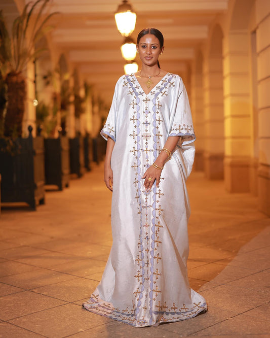 White Habesha Dress Elegant Habesha Kemis Ethiopian Kemis Style