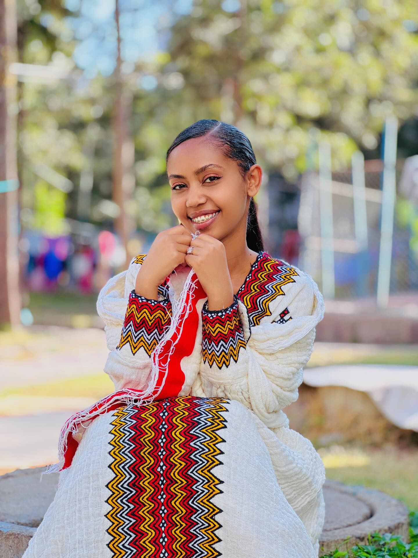 Multicolor Embroidery Habesha Dress Long Sleeve Habesha Kemis Beautiful Ethiopian Clothing 652