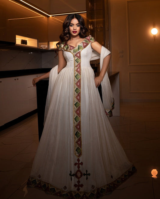 Ethiopian Clothing | Habesha Kemis & Habesha Dress Traditional Elegant Design