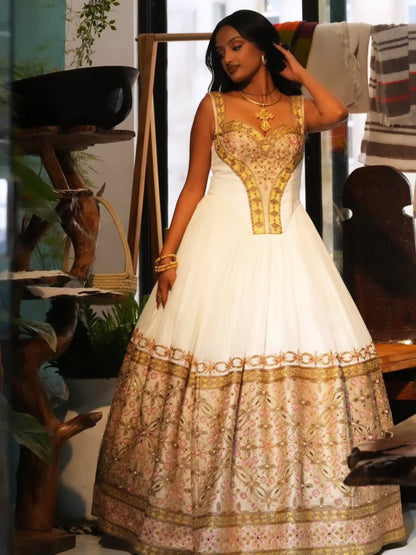 Sleeveless Ethiopian Wedding Dress Traditional Ethiopian Wedding Dress