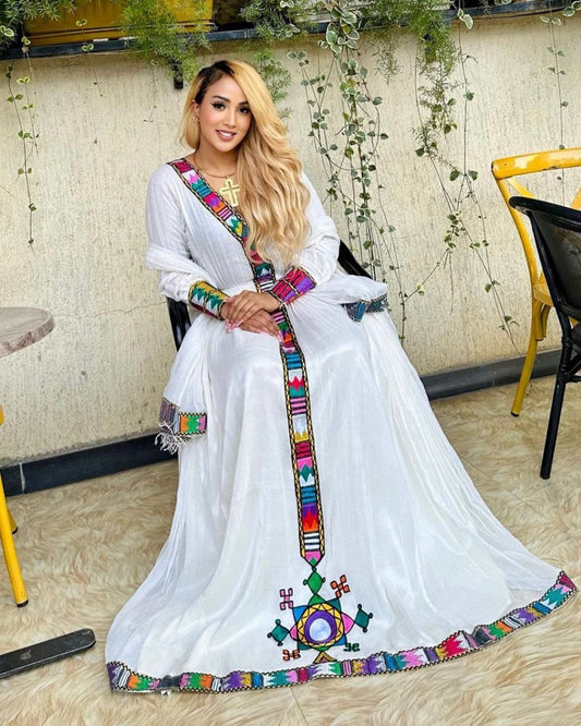 simple modern habesha dress