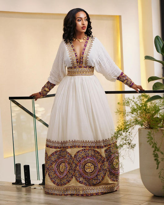 A Stunningly Unique Habesha Kemis Modern Habesha Dress