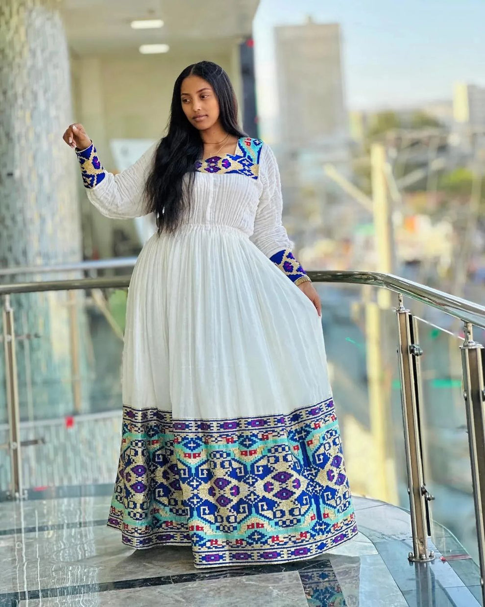Olive Elegance Dress,Habesha Kemis