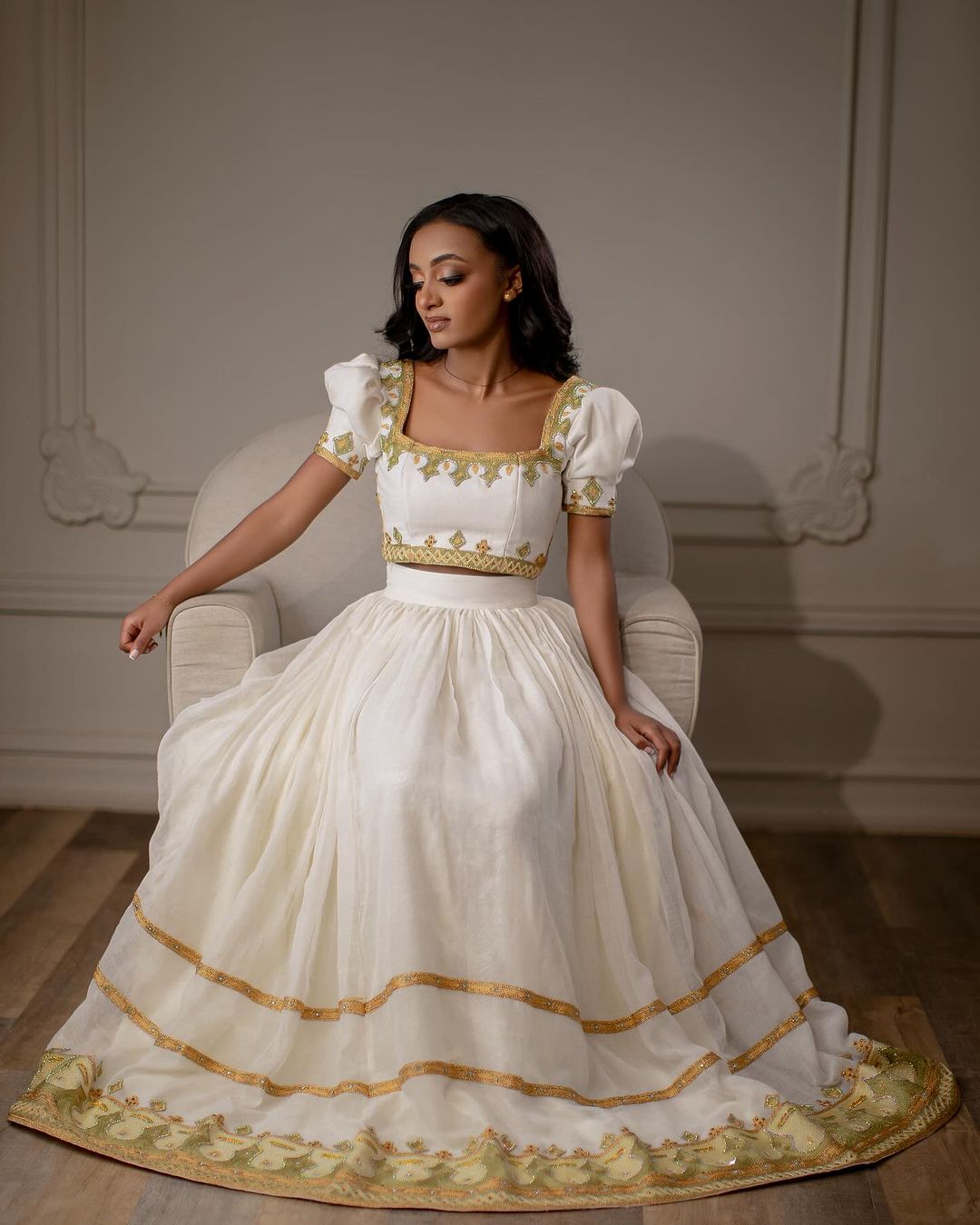 Shimmering Elegance Habesha Dress Mesmerizing Habesha Kemis Ethiopian Style