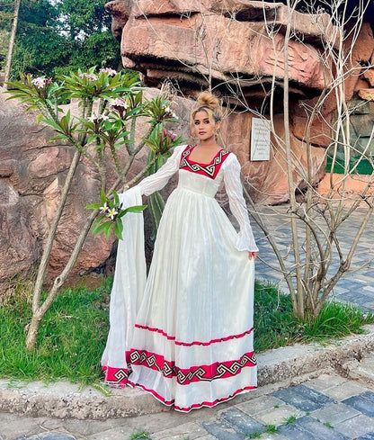 The Timeless Elegance of the Simple Habesha Kemis Habesha Dress Modern Ethiopian Dress Style