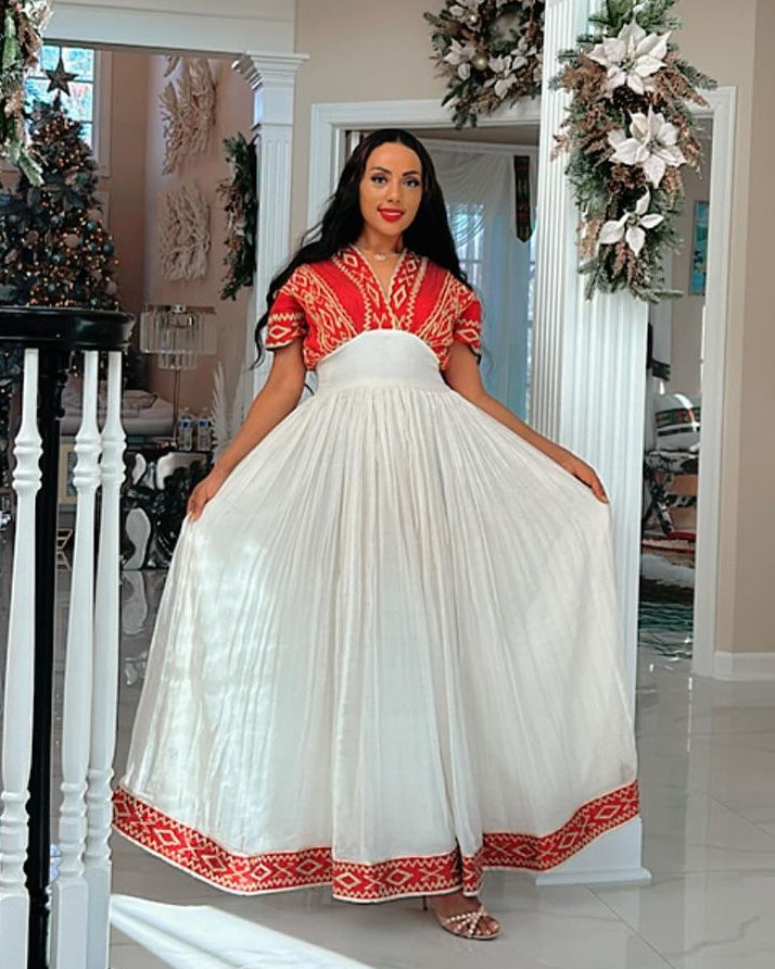white dress with red details White and Red Flowers Taffeta Lace Color Wedding Dress Sweetheart