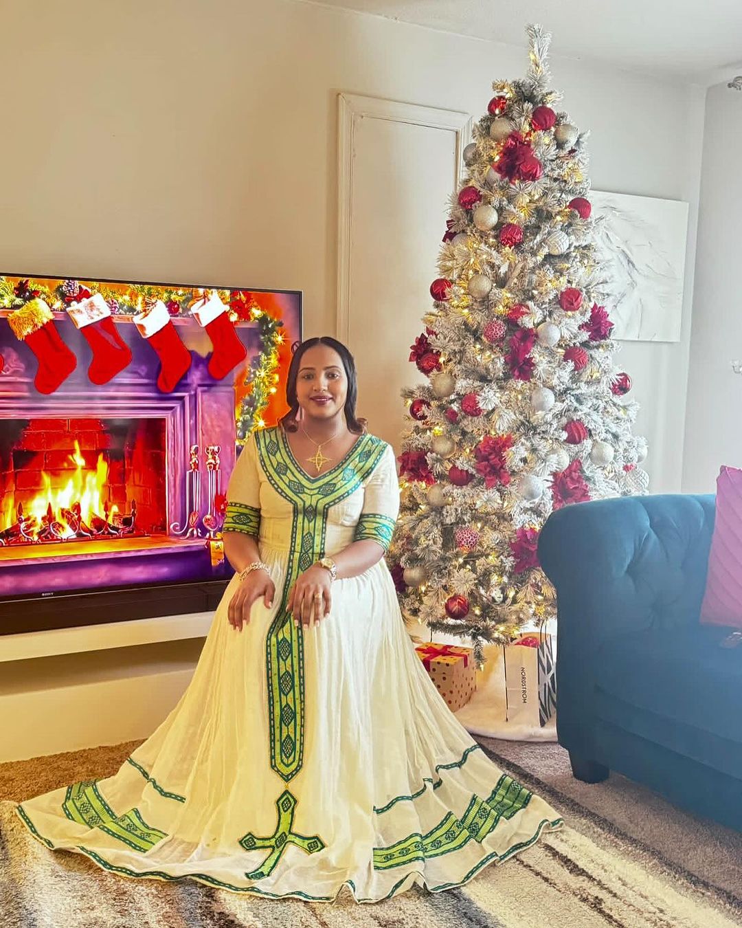 Lemon Green Tilf Habesha Dress Modern Habesha Kemis Ethiopian Dress Style