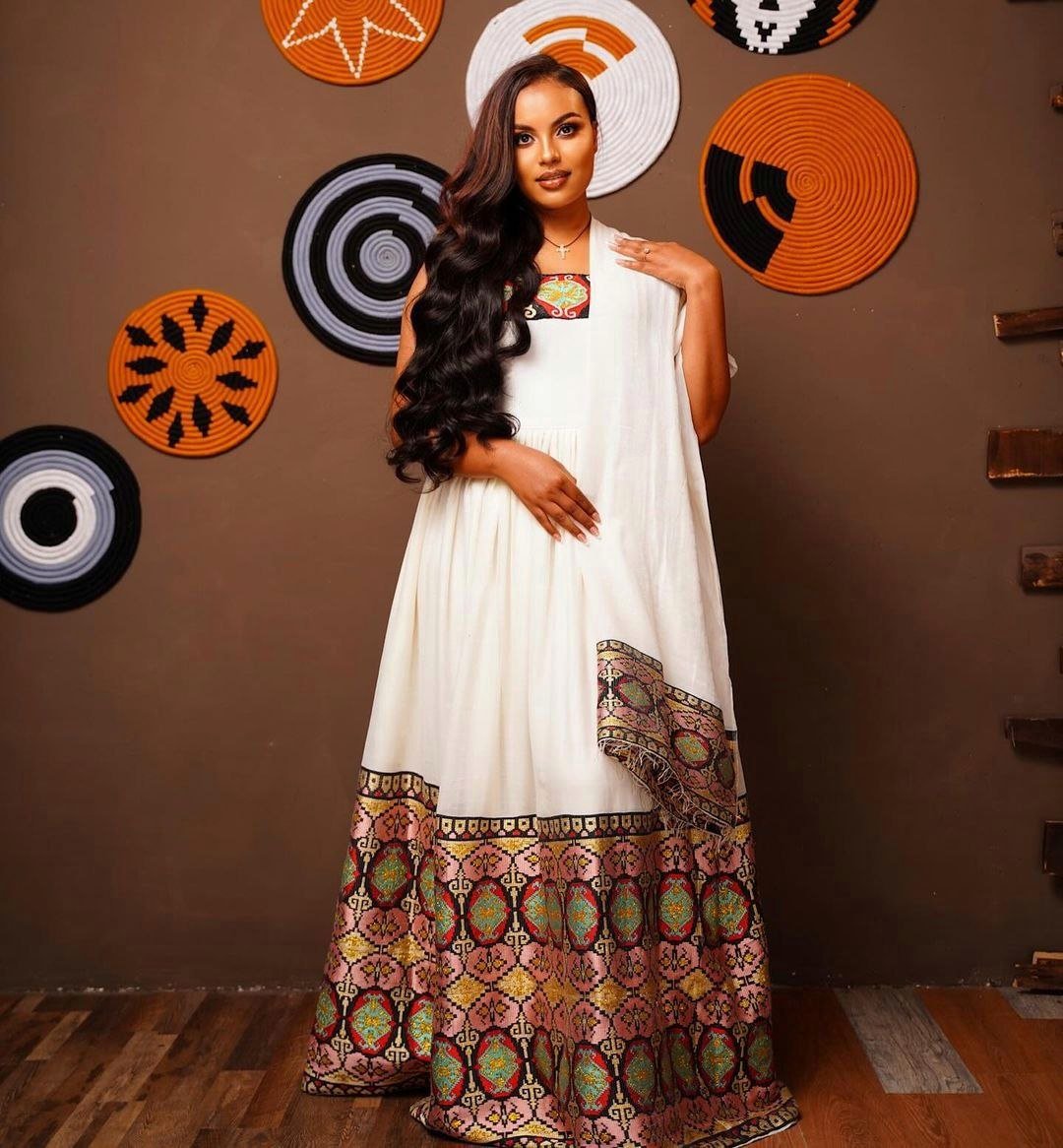Enchanting Habesha Kemis Magnificent Ethiopian Traditional Dress