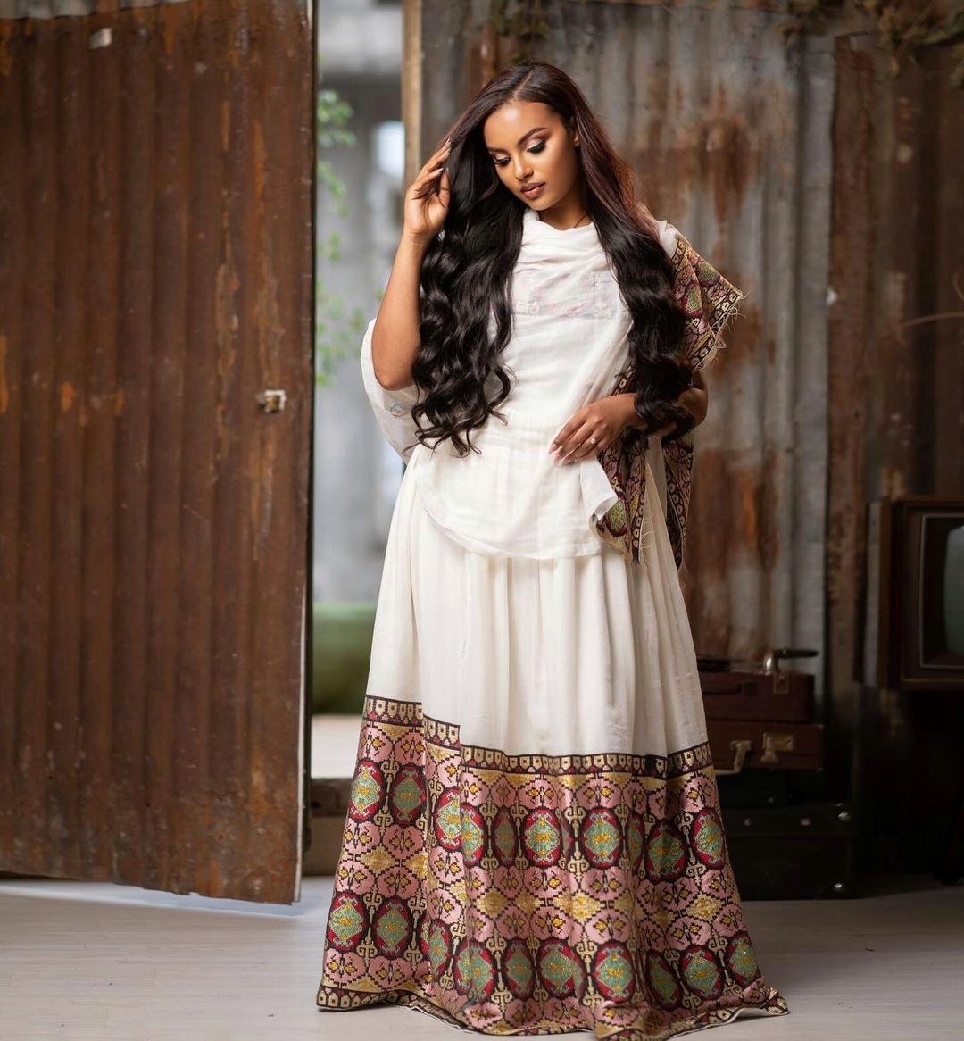 Enchanting Habesha Kemis Magnificent Ethiopian Traditional Dress