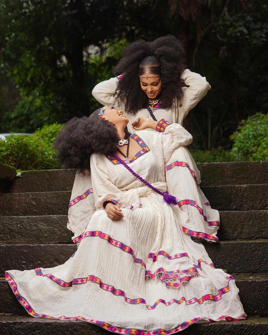 Gorgeous Pink Design Habesha Dress