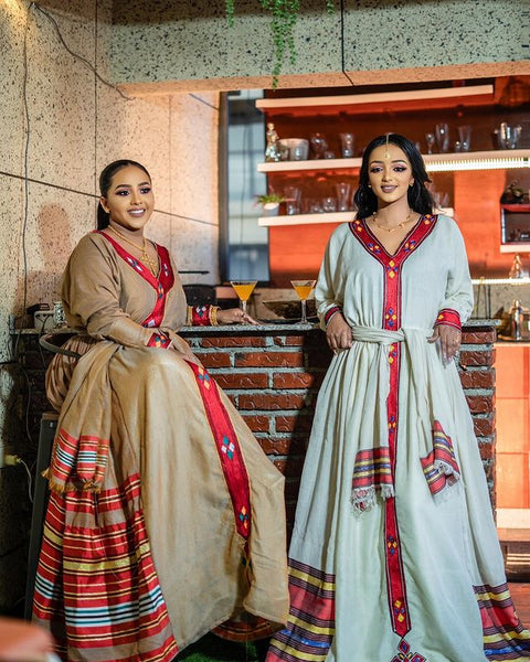 Modern Ethiopian Dress with Cultural Touch Gorgeous Habesha Dress S