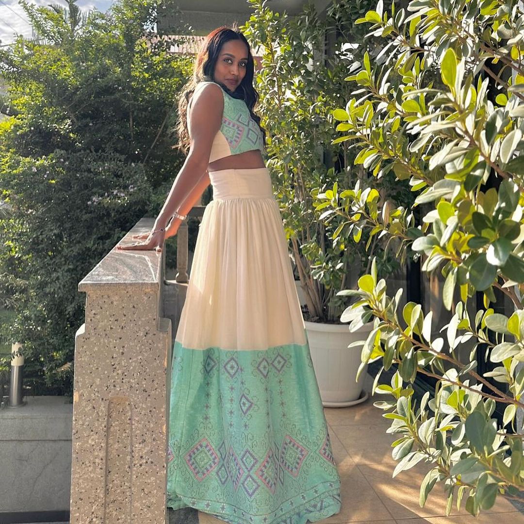 Stylish Blue Habesha Dress