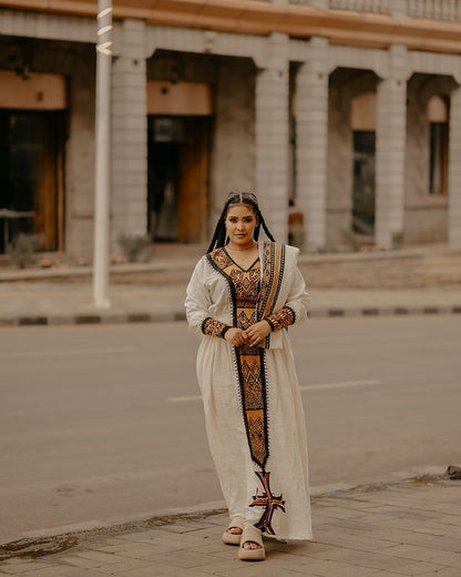 Vibrant Cultural Habesha Dress Ethiopian Traditional Dress Stunning Habesha Kemis