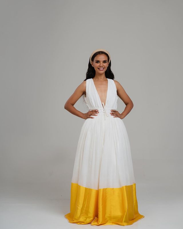 Golden Yellow Habesha Dress 