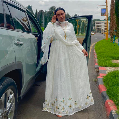 Simple Casual Wear Habesha Dress 