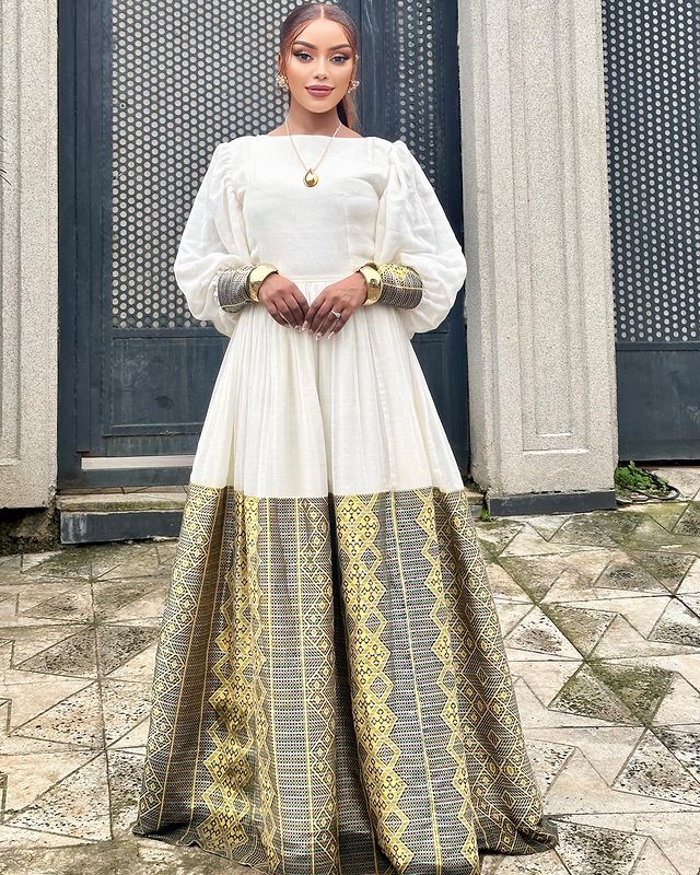 Elegant Habesha Dress with Wider Tilet