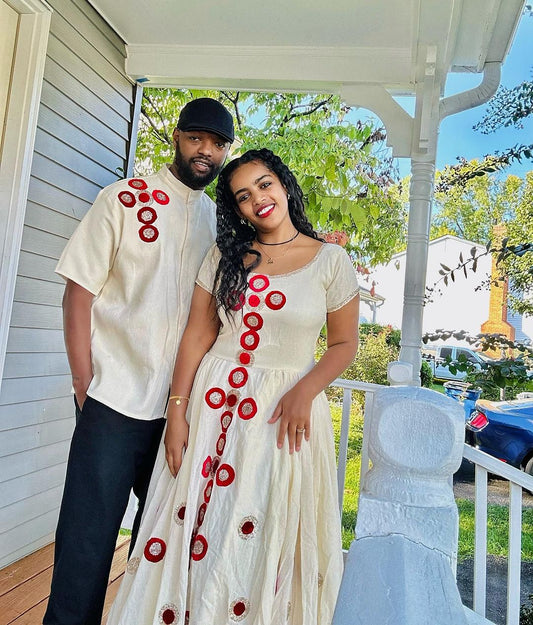 Perfect Matching Traditional Ethiopian Couples Attire