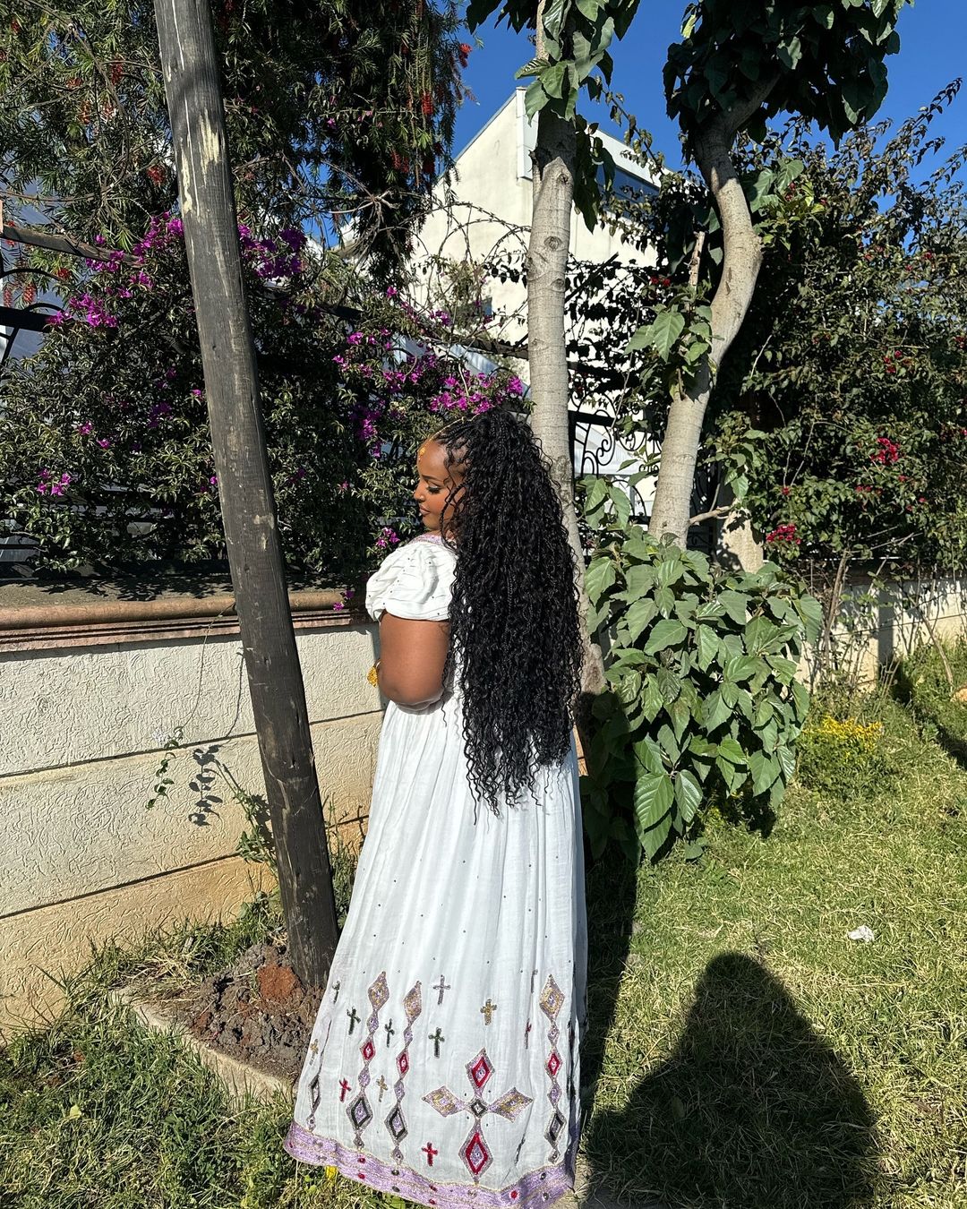 Fresh Look in Multicolored Ethiopian Traditional Dress 